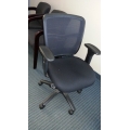 Grey Mesh Back Cloth Rolling Task Chair w Arms