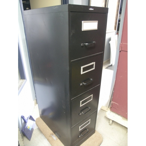 Prosource Black Vertical Letter 4 Drawer Filing Cabinet 15x26x52