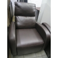 Brown Reclining Bonded Leather Recliner Chair