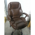 Brown Office Executive Rolling Task Chair w Arms