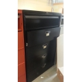 Black Locking 5-Drawer Lateral Flip-Front Filing Cabinet