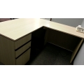 Blonde L-Suite Office Desk w Left Box-Box-File