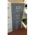 Grey 4-Drawer Vertical Filing Cabinet