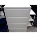 Herman Miller Off White 4-Drawer Filing Cabinet Locking Lateral