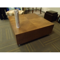 Large Thick Wood Square Coffee Table 48x48"
