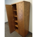 Wood 2-Door Enclosed Storage Cabinet 5-Shelves Bull