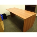 Light Cherry Single Pedestal Desk