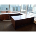 Maple C-Suite Desk Unit w Box-Box-File & 2-Drawer Filing Cabinet
