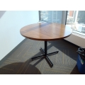Round Maple Meeting Table w Black Legs/Base