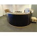 Black & Blonde Round C-Suite Reception Desk