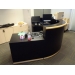 Black & Blonde Round C-Suite Reception Desk