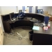 Black & Blonde Round C-Suite Reception Desk