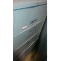 5-Drawer Grey Locking Flip-Front Lateral Filing Cabinet Global