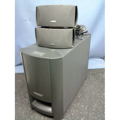 bose subwoofer and 2 speakers