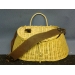 Fishing Creel Woven Basket w/ Leather Strap