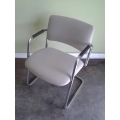 Steelcase Beige Office Side Reception Guest Chair w Arms