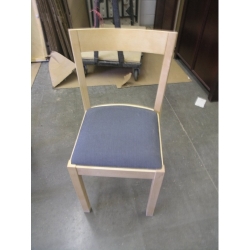 Blonde Maple Wood Blue Cloth Guest Chair, Ikea Style