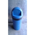 Blue Rubbermaid Garbage Recycle Bin Enclosed Domed Receptacles