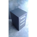 Black Locking Box-Box-File Cabinet Pedestal 15" x 25" x 38"