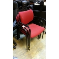 Red Herman Miller Aside Guest Chair Black Frame Stacking Chair