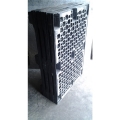 Lot of 4 Black Plastic Stackable 4-Way Pallets / Skids 47x31