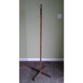 4-Hook Dark Maple Coat Rack Tree