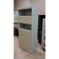 6-Drawer Tab Flip Front File Cabinet - Locking 36" x 17" x 78"