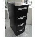 4 Drawer Vertical Black Locking File Cabinet 18" x 28" x 51"
