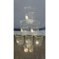 Lot of 18 Physics Beakers Assorted Sizes