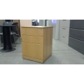 3 Drawer Wood Lockable Box Cabinet