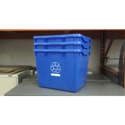 Blue Stacking Recycle Bin