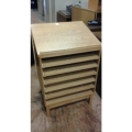 Wood Maple Podium w/ 5 Sliding Shelves