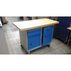 Butcher Block ESD Compliant Rolling Work Table