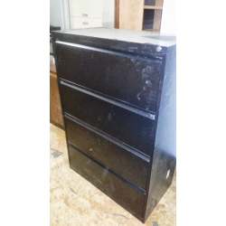 Performance 4 Drawer Lateral Locking Black File Cabinet Performance 4 Drawer Lateral Locking Black File Cabinet
