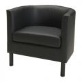 Ikea SOLSTA OLARP Bucket Style Reception Guest  Arm Chair Black