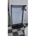 Black Standing Coat Storage Rack 62x36"