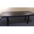 Black Boardroom Table w/ Tapered Edge
