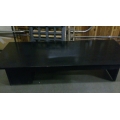 Black Real Wood Veneer Work Desk w/ tapered edge 84x63x61"