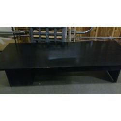 Black Real Wood Veneer Work Desk w/ tapered edge 84x63x61"