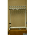 White Steel Standing Coat Rack 49.5 x 19 x 69.5