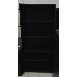 Black 4 Shelves wooden Bookcase  28" x 12" x 72"