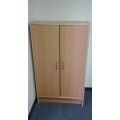 2 Door Enclosed 3 Shelf Bookcase