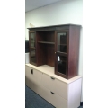 Overhead Cabinet with glass doors 66 x 15 x 43 tall