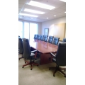 16'x5' Cordovan Marine finished Board Room Table and Credenza