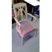 Salt Marsh Wood  Cloth Casual Reception Sitting Chair w Arms