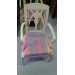 Salt Marsh Wood  Cloth Casual Reception Sitting Chair w Arms