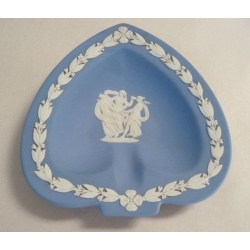 Lot of 3 Blue Wedgwood Queensware Three Muses Ashtray