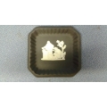 Wedgwood White on Black Fluted Delphi Tray