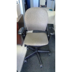 Steelcase Leap Brown Cloth Design Adjustable Task Meeting Chair
