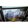 Urban City Art Wood Frame Print 27x39